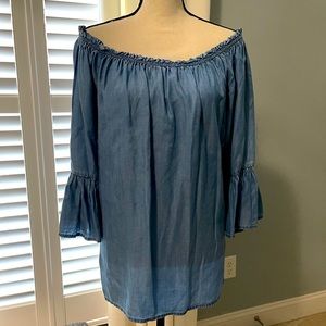 Denim light weight blouse